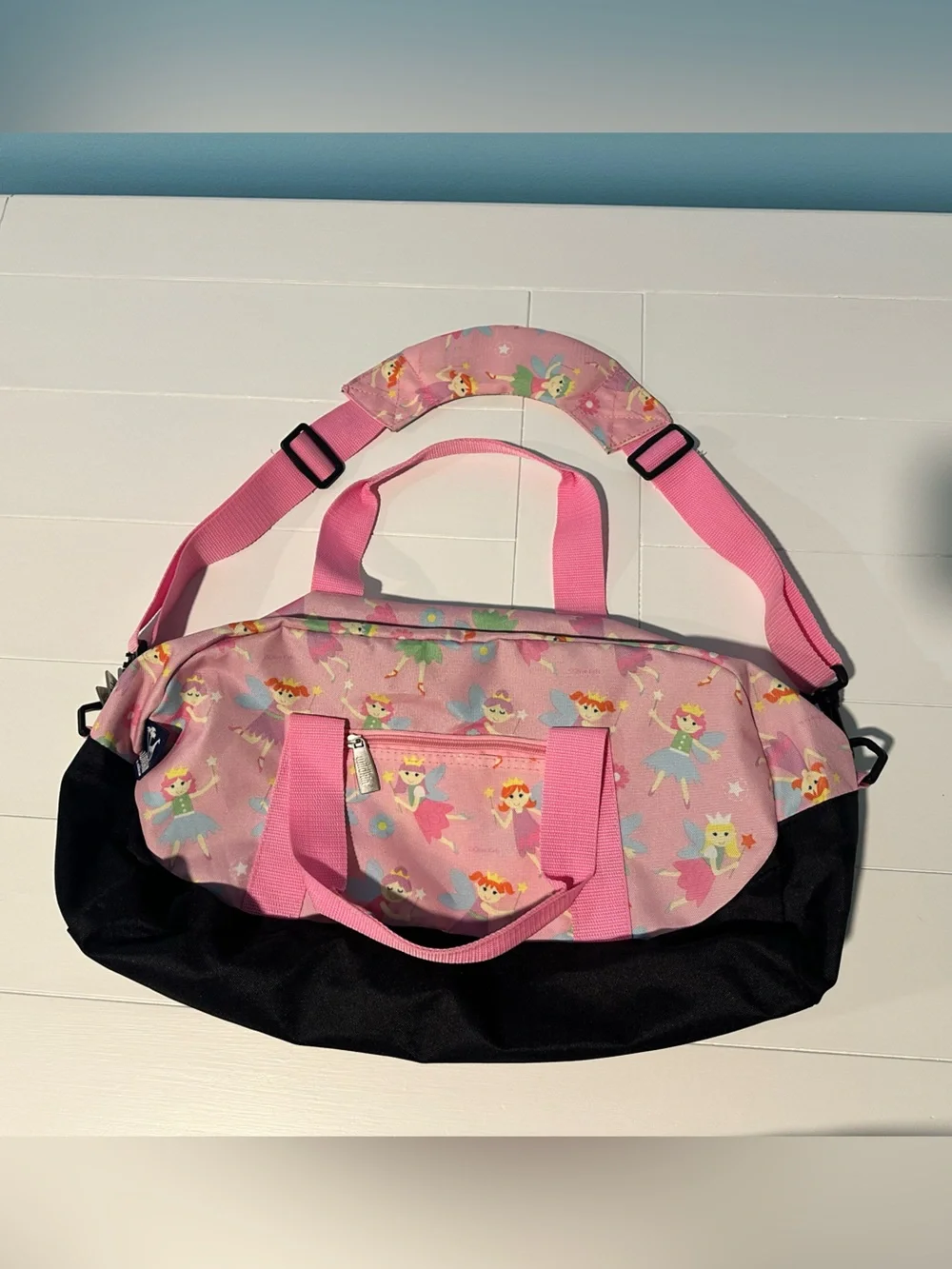 Pink Fairy Print Duffel Bag - Girls' Travel Tote
